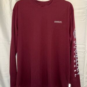 Magellan Outdoors Red Long Sleeve Tee Casual Crew Neck